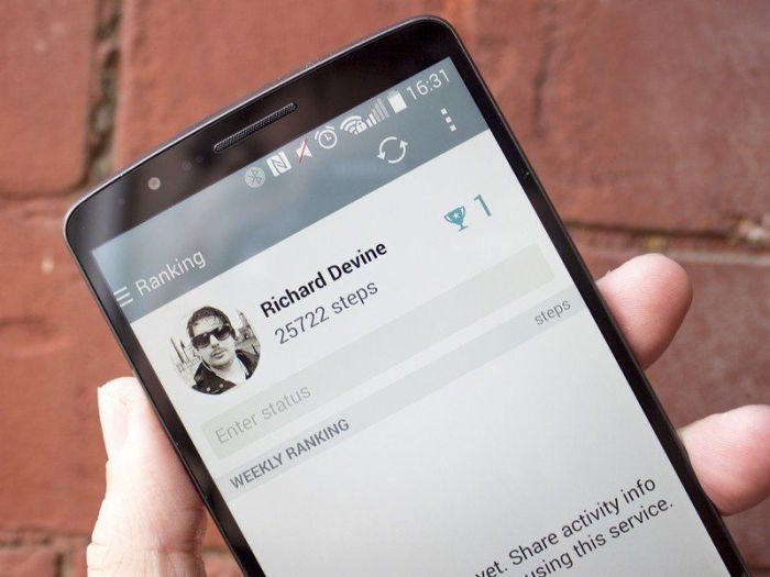 Using lg health app lg g3