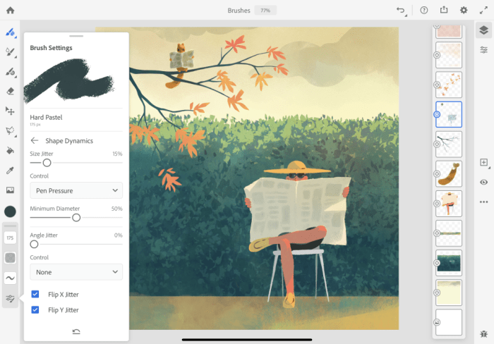 Adobe fresco windows painting pen app cloud sync photoshop subscription price