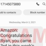 Amazon raffle scam lawsuit text messages