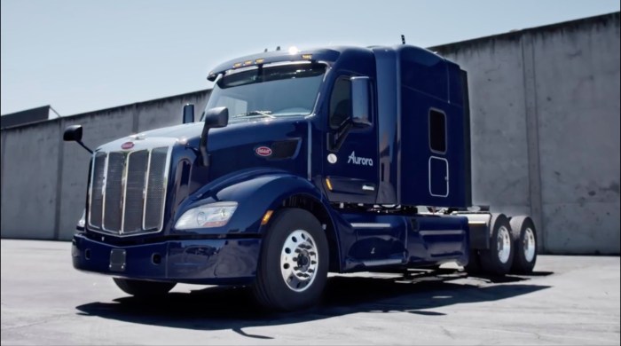 Aurora autonomous truck first delivery texas