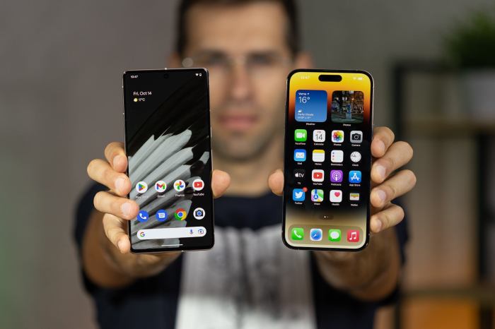 Google pixel 7 pro vs iphone 14 spec comparison apple
