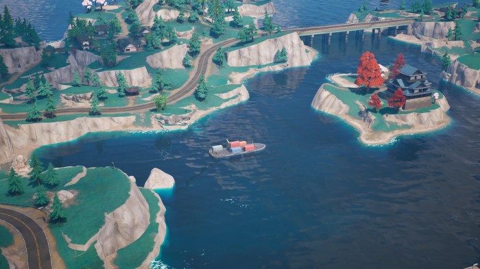 What kind of charging infrastructure does the fortnite island have