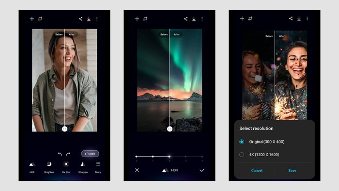 Galaxy enhance x photo editing tool relaunch