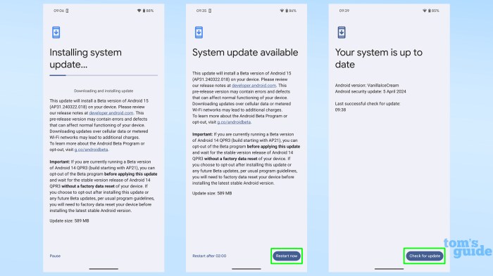 Google rolls out android 15 beta 21 in haste following user woes