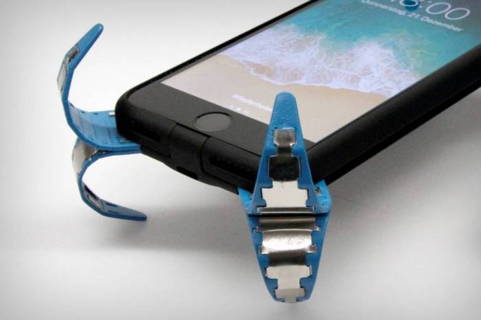Case airbag phone mobile smart protection when springs activating self features deploys drop an wordlesstech design gadgetsin Mobile airbag drop phone