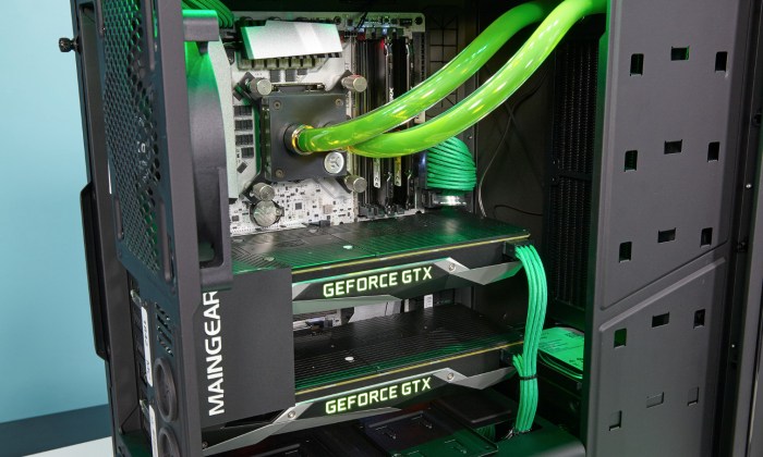 Razer maingear r1 gaming computer pipes liquid cooling