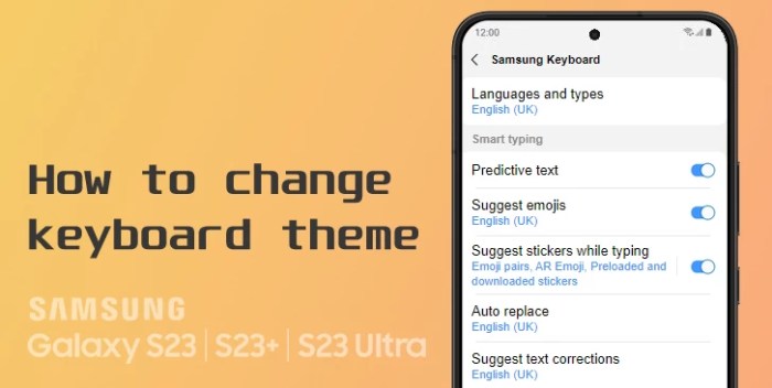 How to Change Keyboard Theme on Galaxy S23 How theme customize samsung galaxy phone