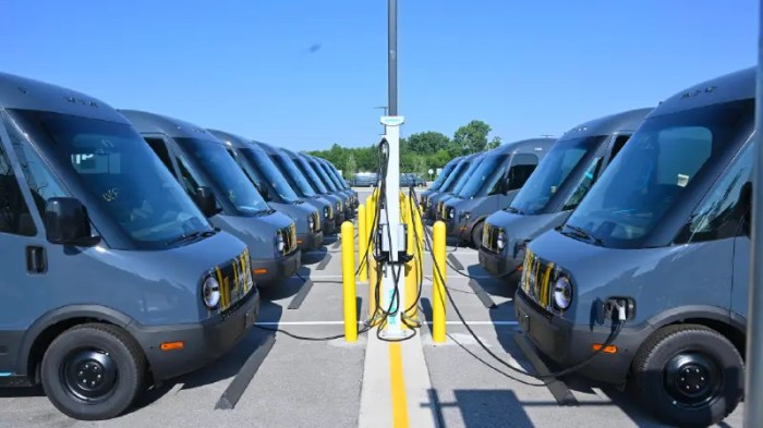 Amazons rivian built electric delivery fleet hits the road across us cities