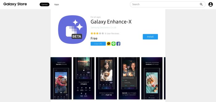 Galaxy enhance x photo editing tool relaunch
