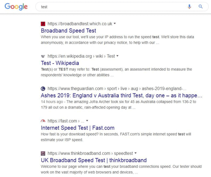 Google mobile search redesign favicons website names