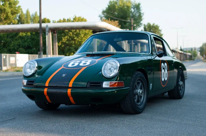 Electric porsche 912 vintage restoration tesla car vehicle ev