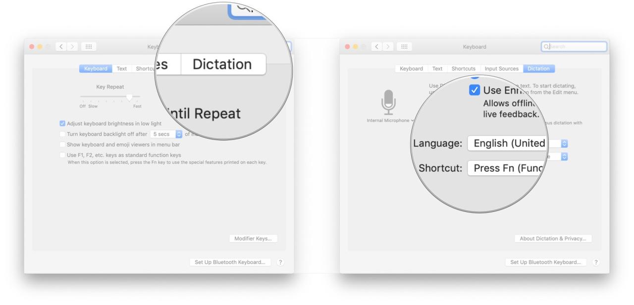Hands free mac dictation
