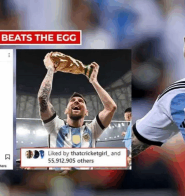 Instagram lionel messi most liked record egg