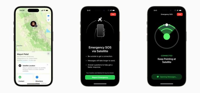 Iphone 14 emergency sos satellite ios 16
