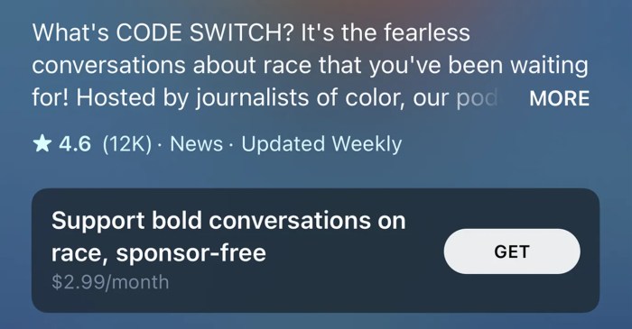 Apple subscription podcast premium introducing tier credit Apple podcast subscriptions launch price