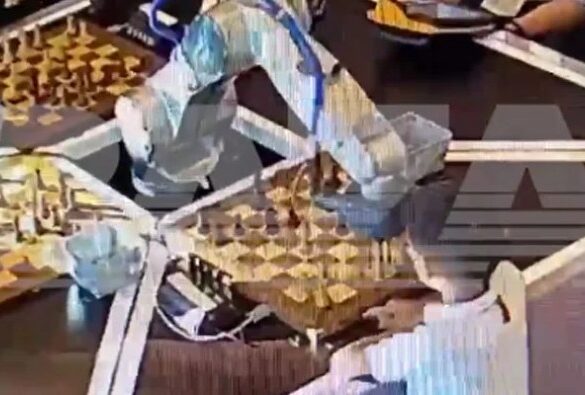 Chess robot breaks childs finger russia tournament