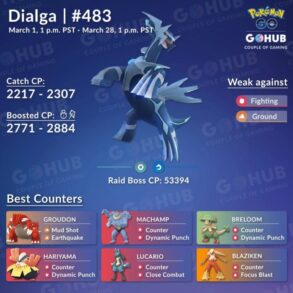 Pokemon go dialga raid guide best counters weaknesses and moveset