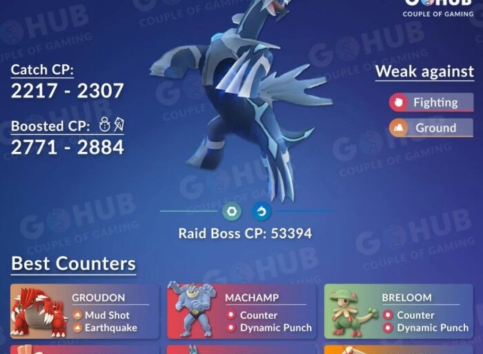 Pokemon go dialga raid guide best counters weaknesses and moveset