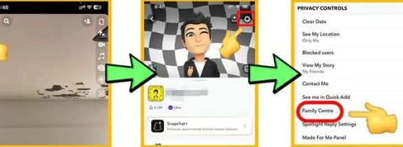 Snapchat family center parental control content filter