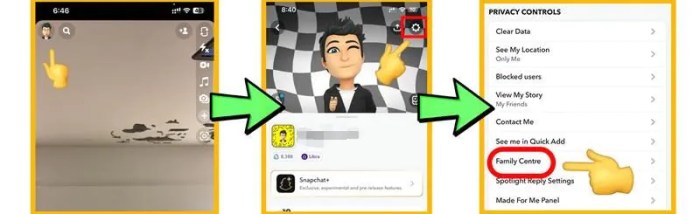 Snapchat family center parental control content filter