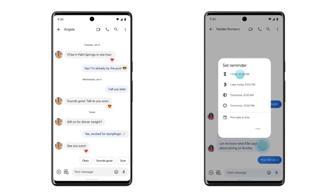 Google messages imessage sms reactions