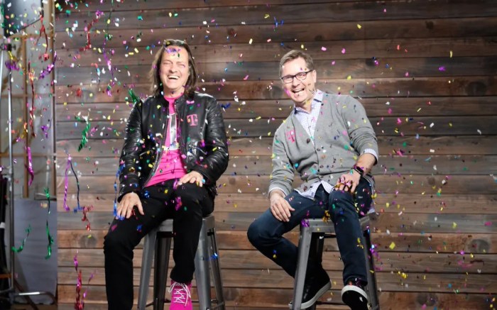Legere sprint officially ceo merger completes techcrunch counting streams hulu Tmobile sprint acquisition ceo finished john legere steps down