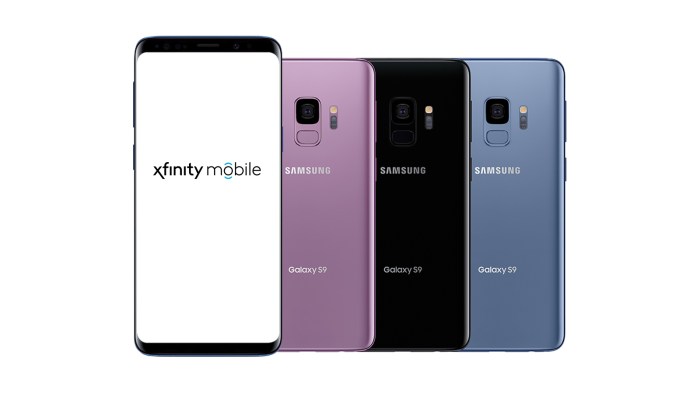 Comcast xfinity mobile android byod samsung galaxy s8 s9 note 8 9