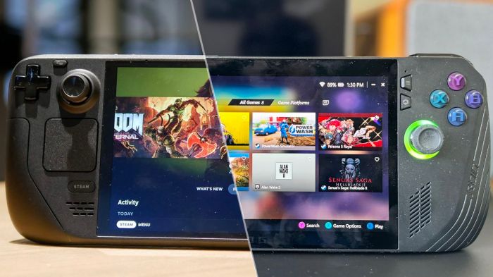 Oled deck handheld approaches
