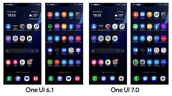 Extra one ui 7 features samsung early post leak