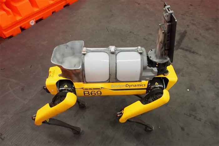 Boston dynamics robot dog spot top hat