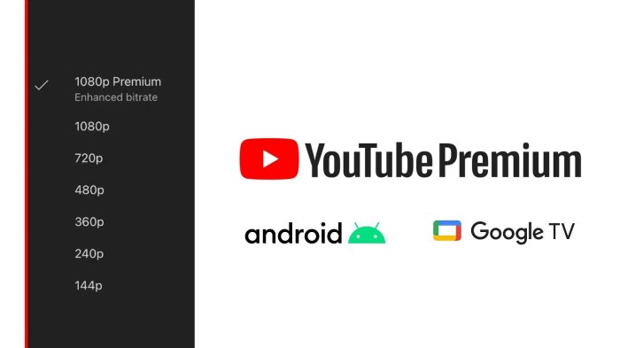 Android and Google TV: What is YouTube 1080p Premium and how to use it ... Youtube premium enhanced bitrate 1080p android tv