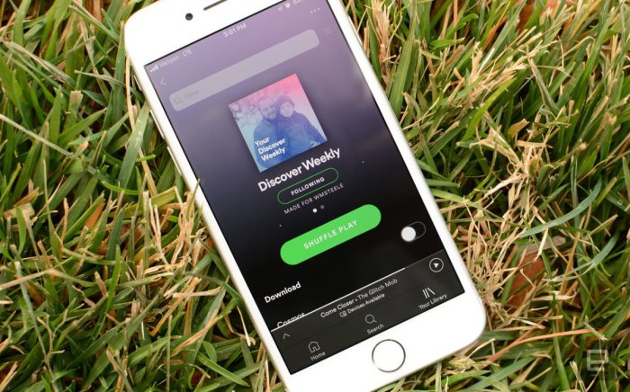 Spotify personalized list of local concerts