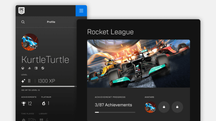 Achievements Epic games store achievements feature xp social