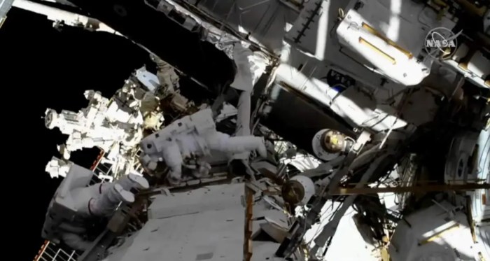 Trump spacewalk astronauts female space station iss