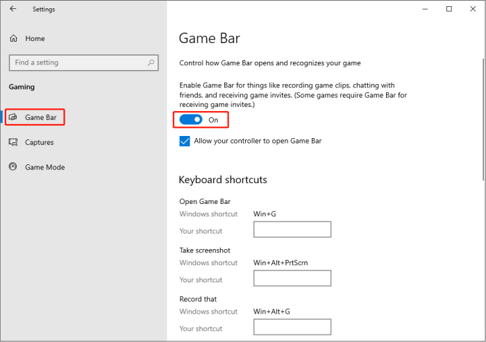Xbox gaming feature options how to