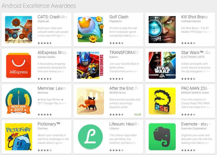 Android Excellence: Von der Play Store-Redaktion ausgewählt – Das sind ... Google play android excellence collections