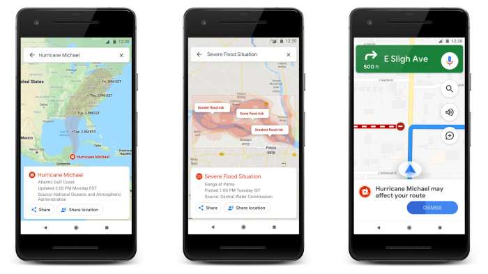 Google sos alerts maps floods earthquakes hurricanes ios android