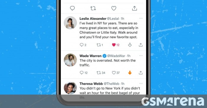 Twitter upvote downvote test better tweets