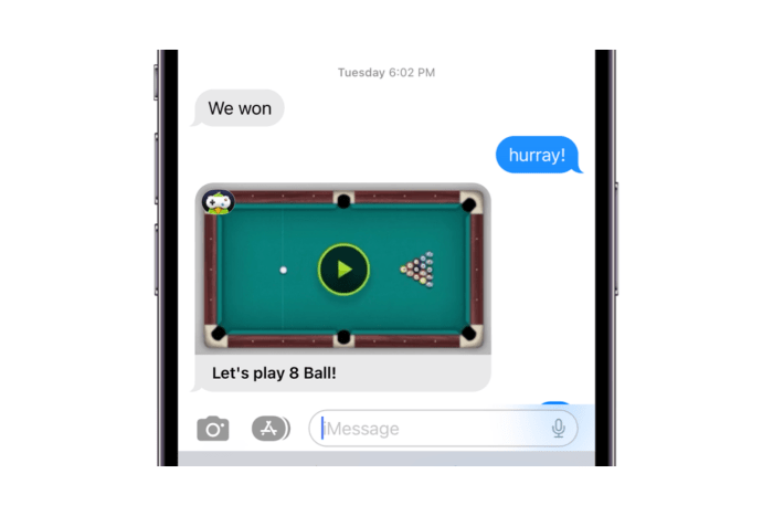 Eatmessage imessage game app release