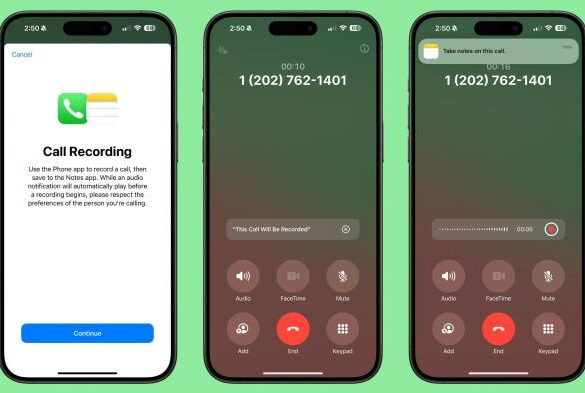 Apple ios 18 1 developer beta iphone call recording transcription