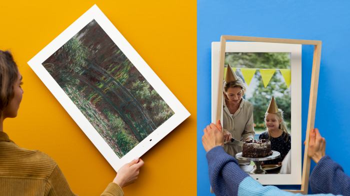 Lenovo smart frame google photos integration discounted indiegogo launch 50 percent