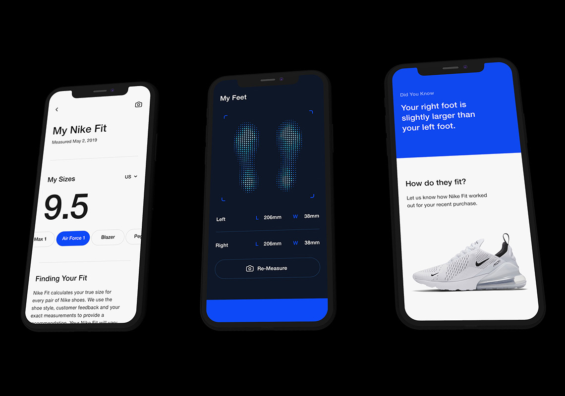 Nike fit shoe app size sneakernews show comments Nike fit new app ar measure feet shoe size online order augmented reality