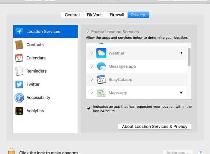 Apple privacy icon ios macos high sierra personal information