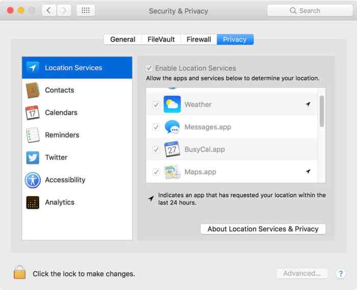 Apple privacy icon ios macos high sierra personal information