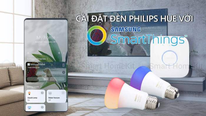 Samsung smartthings philips hue integration tv music