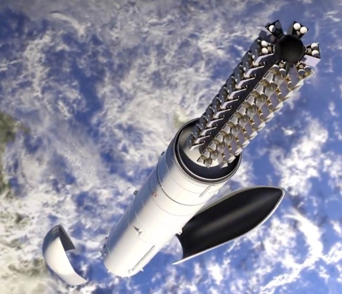 Spacex starlink falcon fairing turnaround record 1000 teslarati webcast sep rocket satellites nears launched ties Spacex starlink fairing falcon launch musk landing live stream