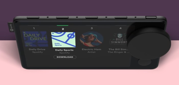 Spotify testing car mode on android