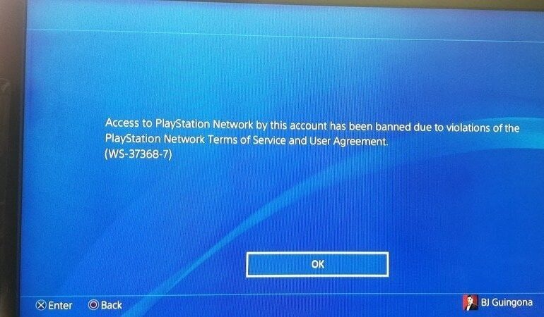 Sony playstation account ps5 bans permanent suspension