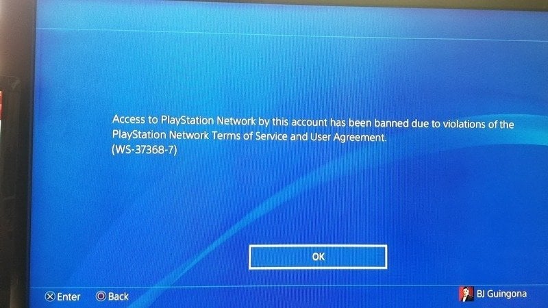 Banned wrongfully network Sony playstation account ps5 bans permanent suspension