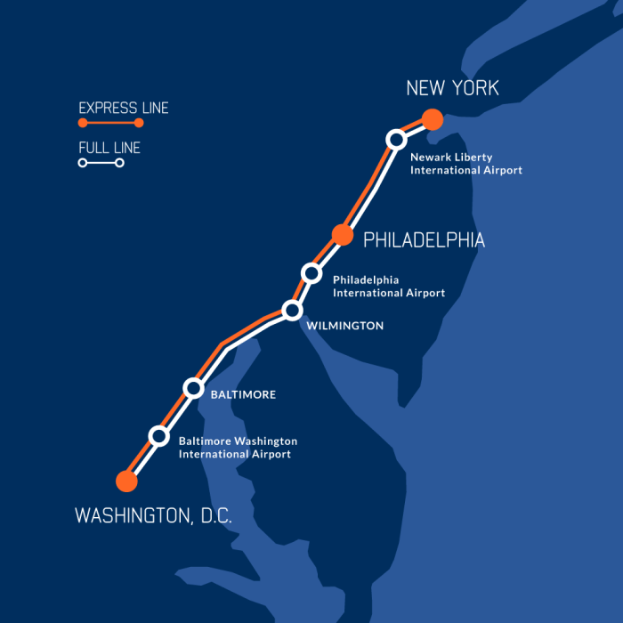 Maglev york washington train baltimore dc philly map philadelphia nyc line would northeast amtrak maryland corridor proposed track stops airport Washington baltimore maglev federal funds